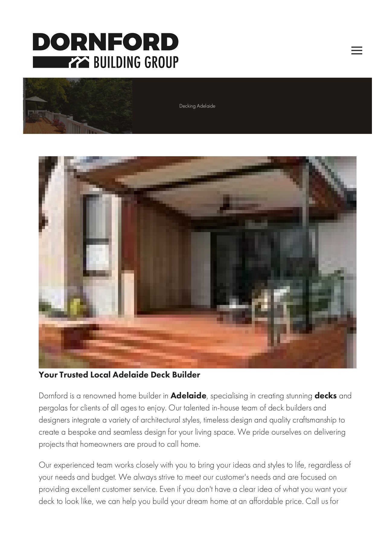 Decking Adelaide dornfordbuildinggroupseo Page 1 5 Flip PDF