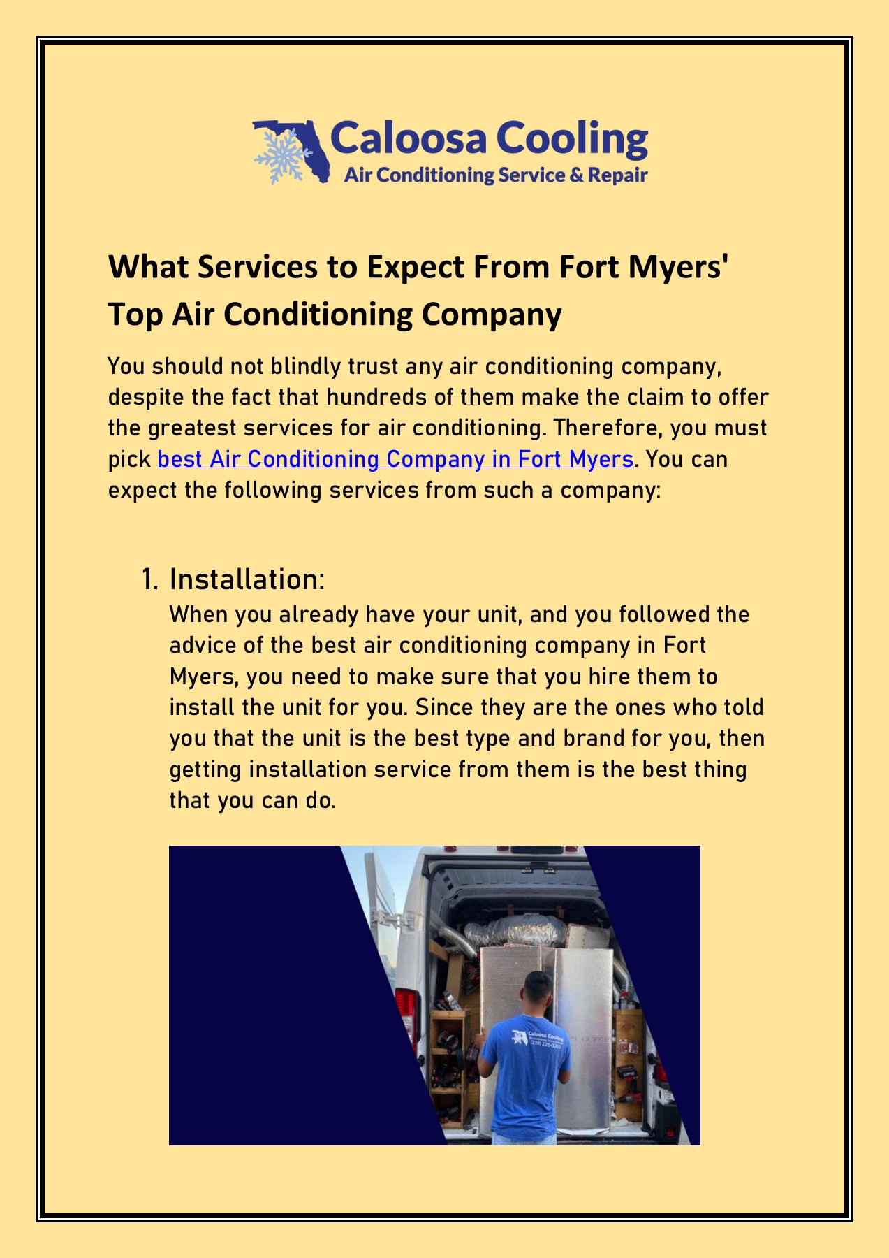 Fort Myers Cooling Solutions The Premier Air Conditioning Company in