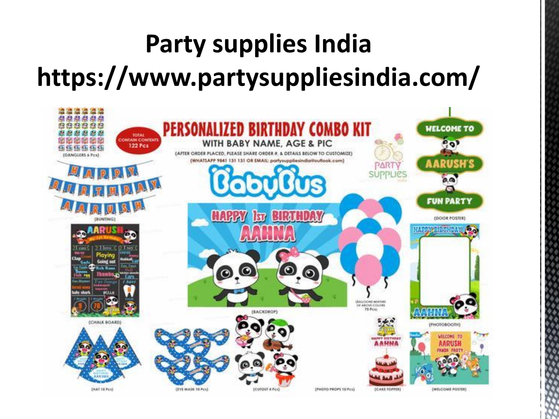 Birthday Party Combo Kits with Baby Name party suppliesi Page 1 2 Flip PDF Online PubHTML5