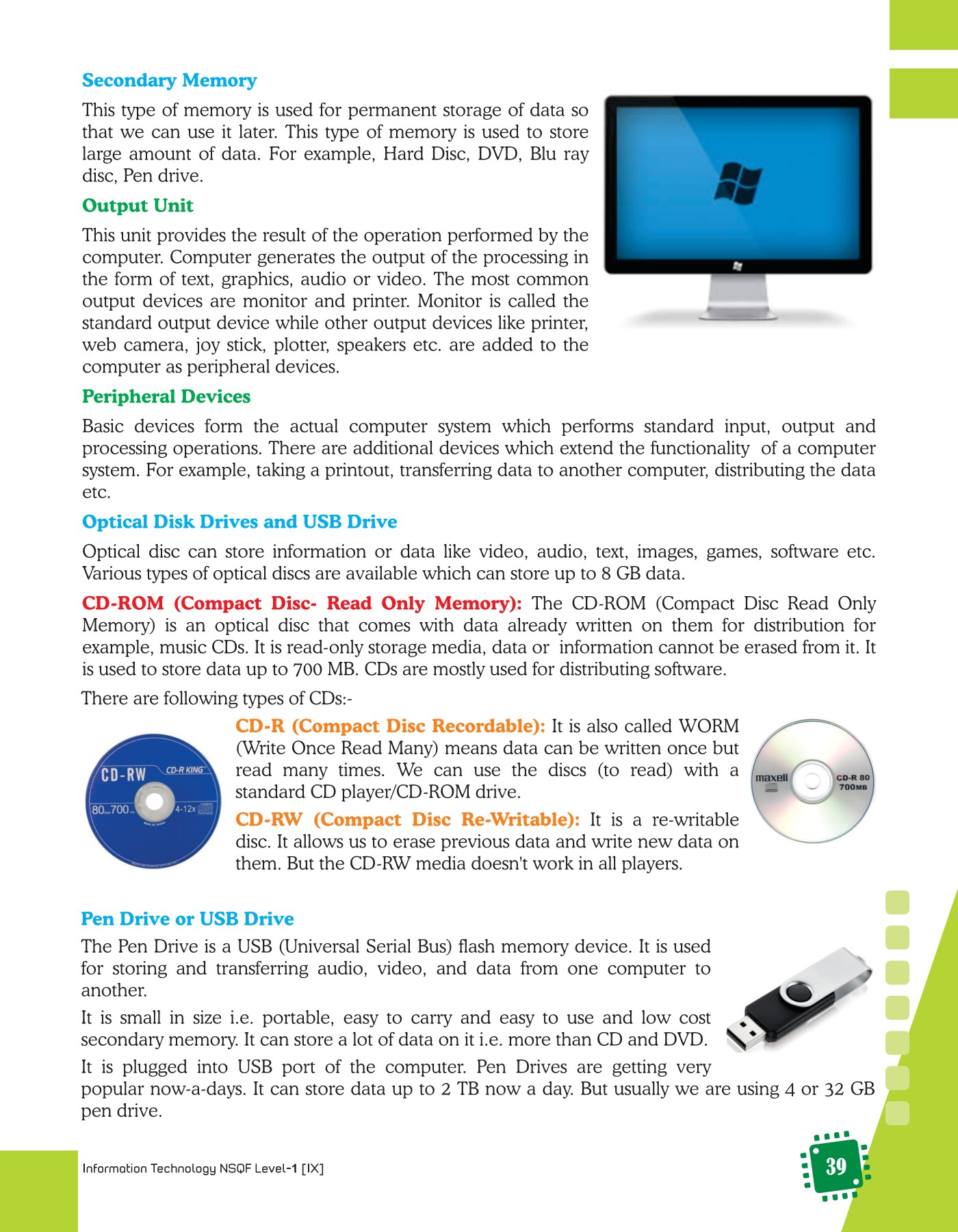 Information Technology CBSE Code 402 Class 9 Edusoft Delhi Page 