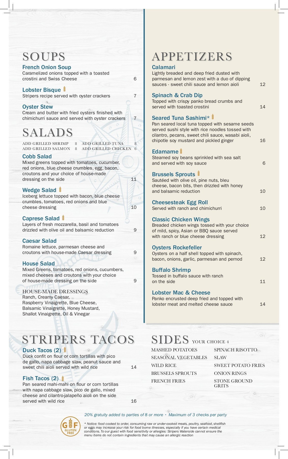 Stripers Waterside Menu jasondavidson1984 Page 1 4 Flip PDF