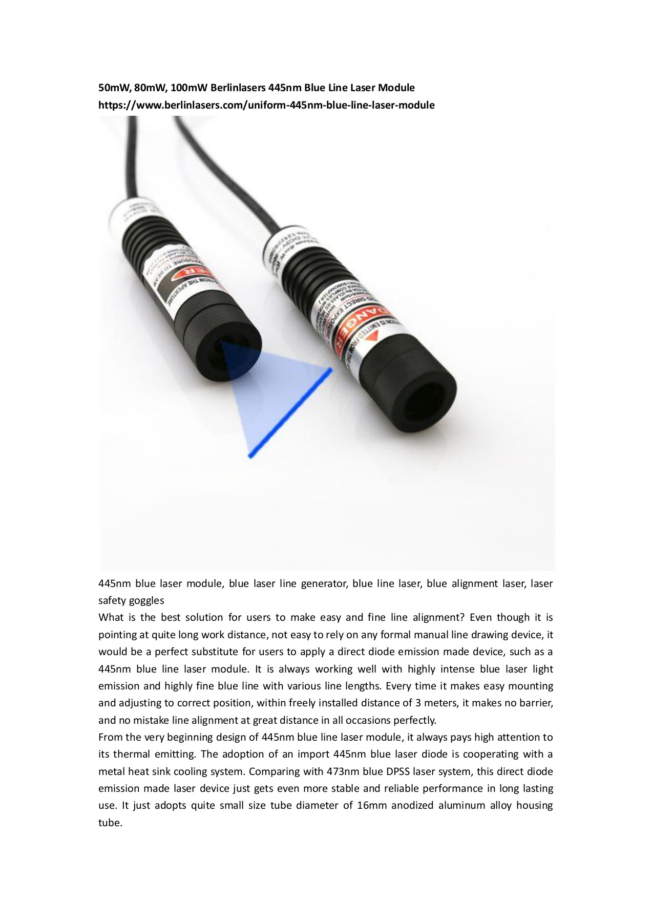 Berlinlasers445nmbluelinelasermodule Berlin Lasers Page 1 3