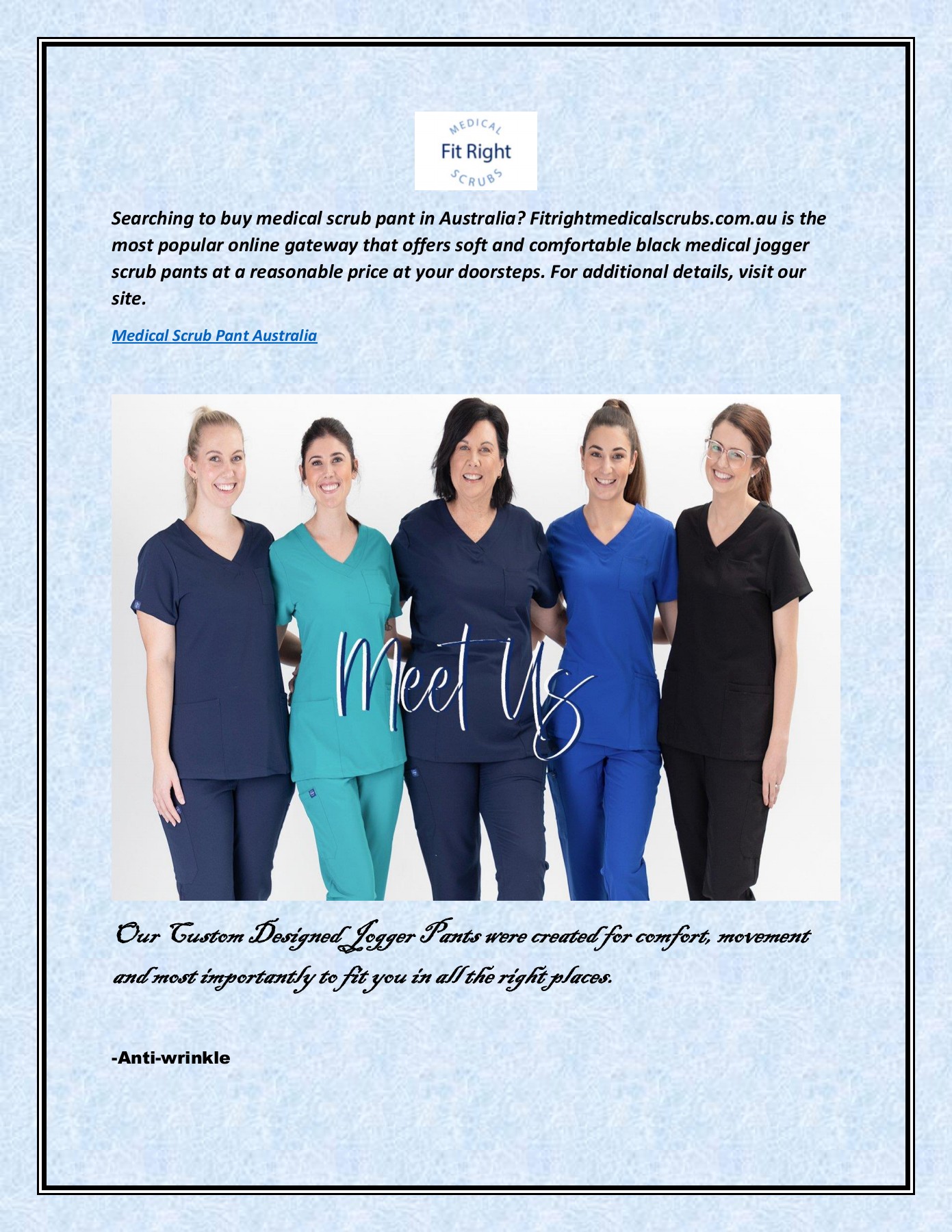 Medical Scrub Pant Australia