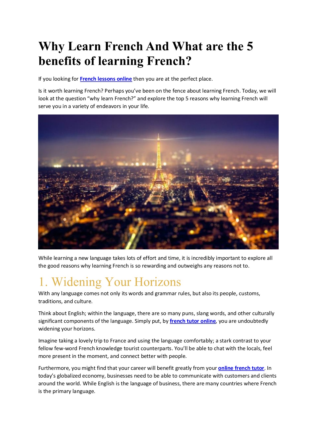 Why Learn French And What are the 5 benefits of learning French.docx