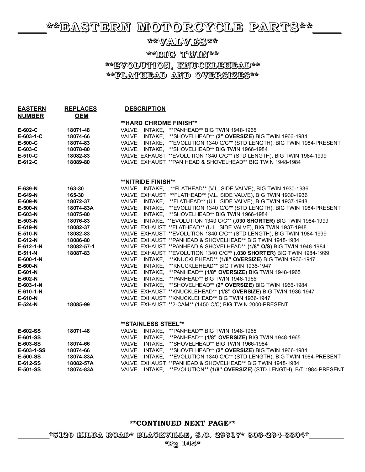 CATALOGO EASTERN MOTORCYCLE PARTS 2021 BIKE INSIDE Page 172 Flip