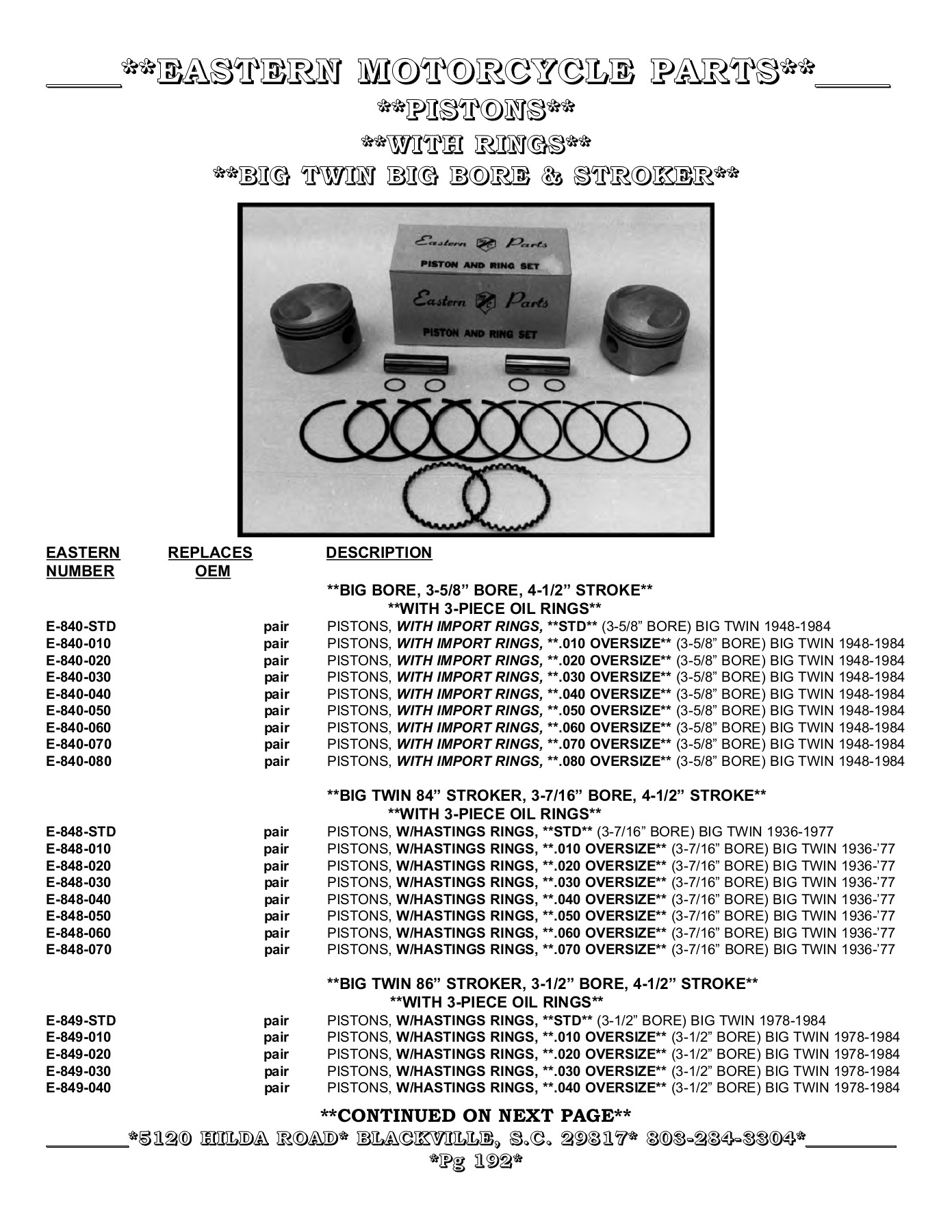 CATALOGO EASTERN MOTORCYCLE PARTS 2021 BIKE INSIDE Page 219 Flip