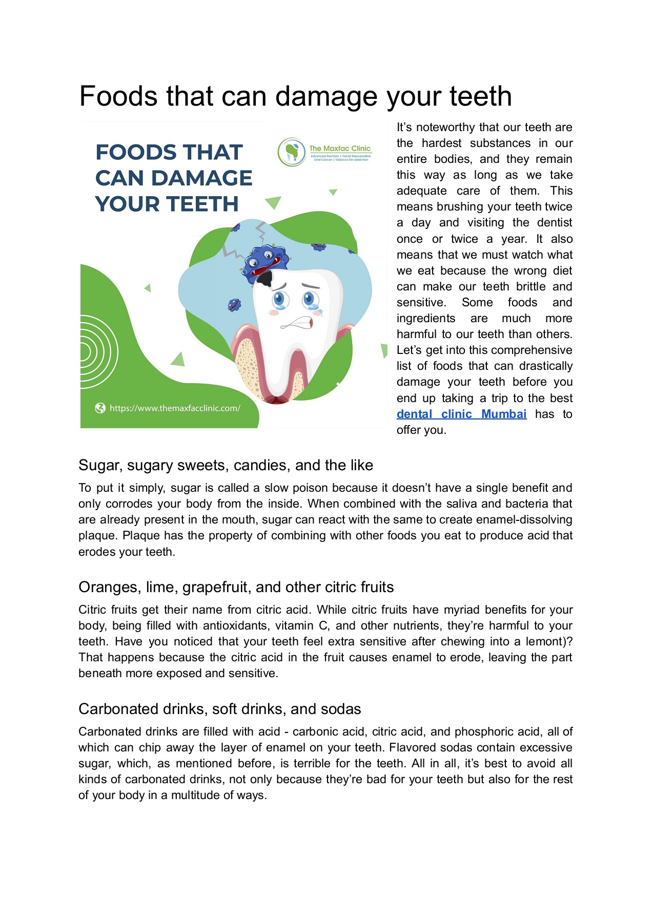 Foods that can damage your teeth MacFax Clinic Page 1 2 Flip
