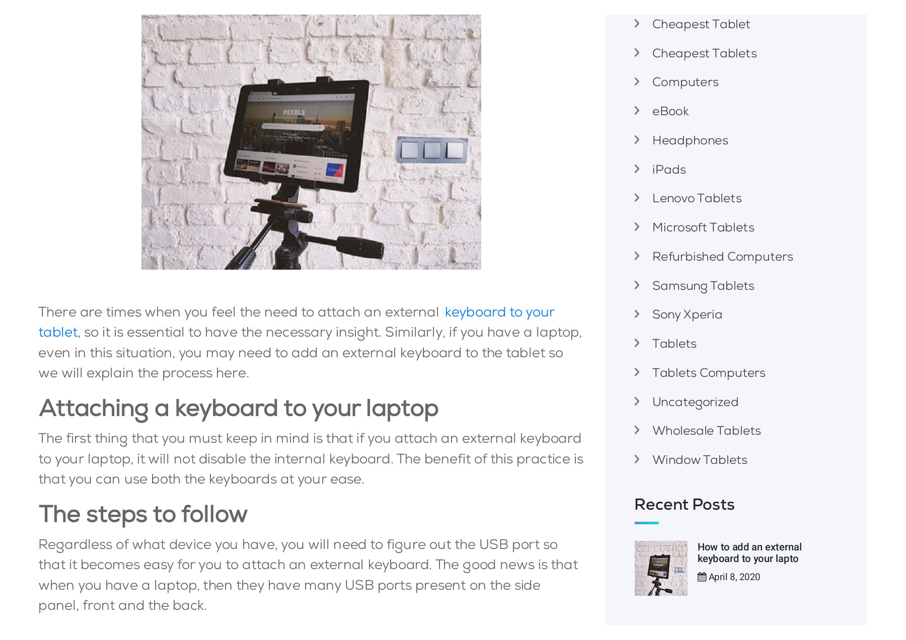 How to add an external keyboard to your laptop wholesale tablet