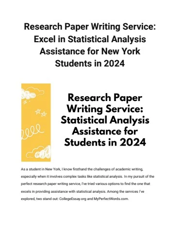 Research Paper Writing Service: Excel in Statistical Analysis ...