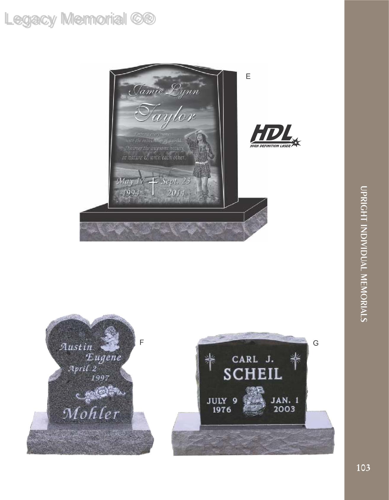 Legacy Memorial Catalog jacqueline Page 103 Flip PDF Online
