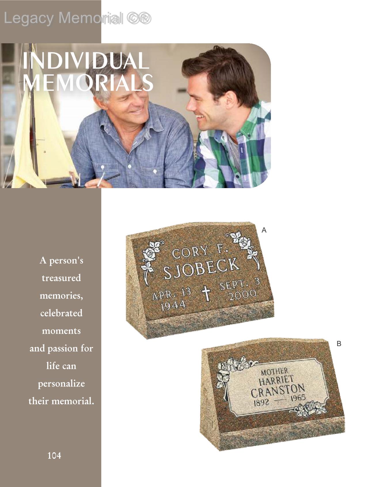 Legacy Memorial Catalog jacqueline Page 104 Flip PDF Online