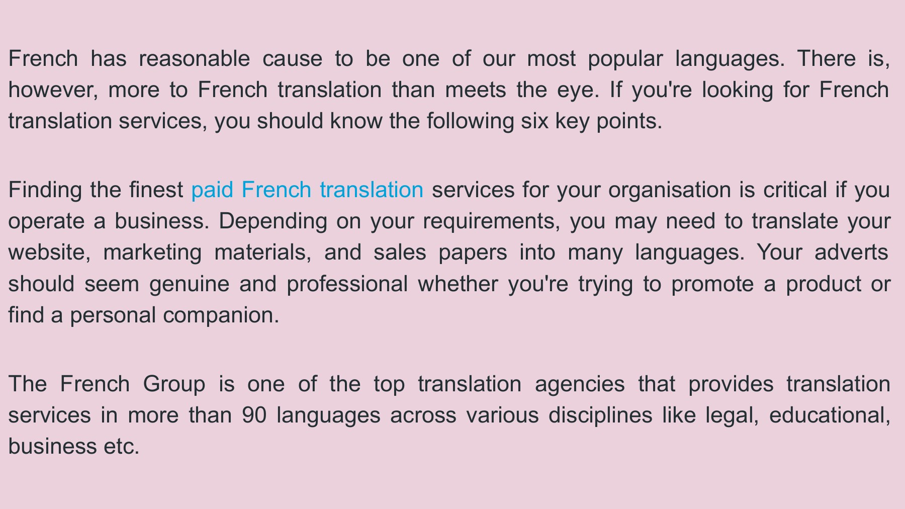 Most Important Points To Identify The Certified French Translation