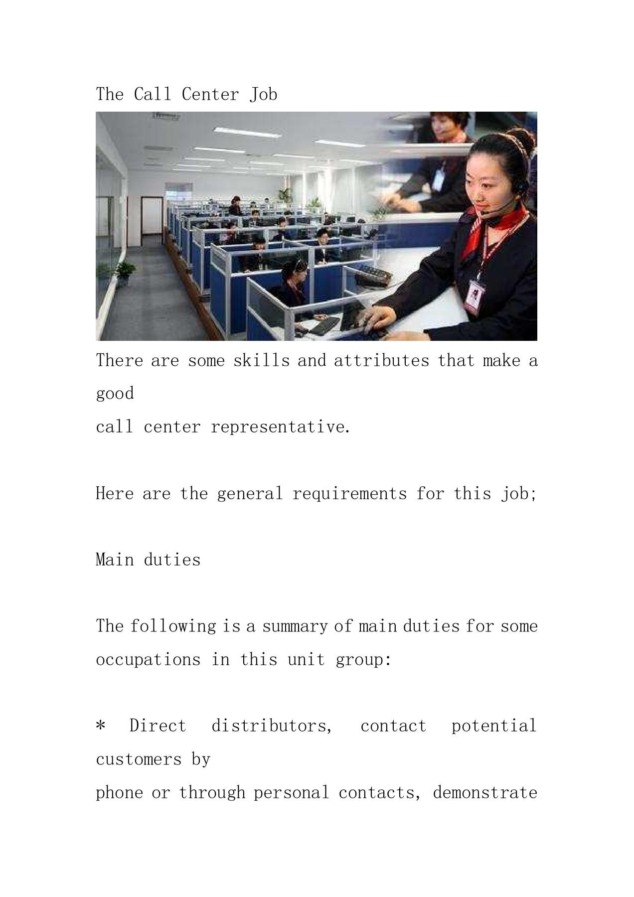 The Call Center Job nicholas Page 1 4 Flip PDF Online PubHTML5