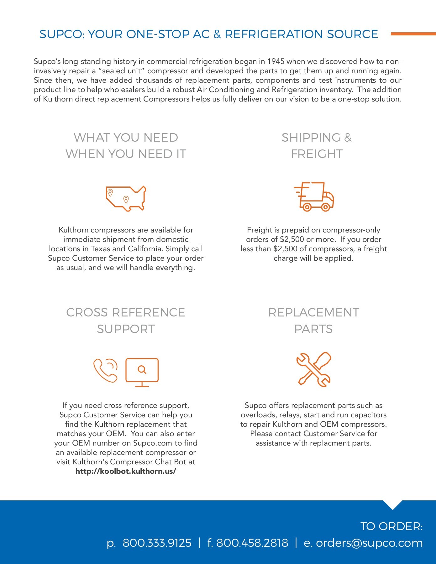 Supco Kulthorn Compressor Brochure High Back PressureHigh