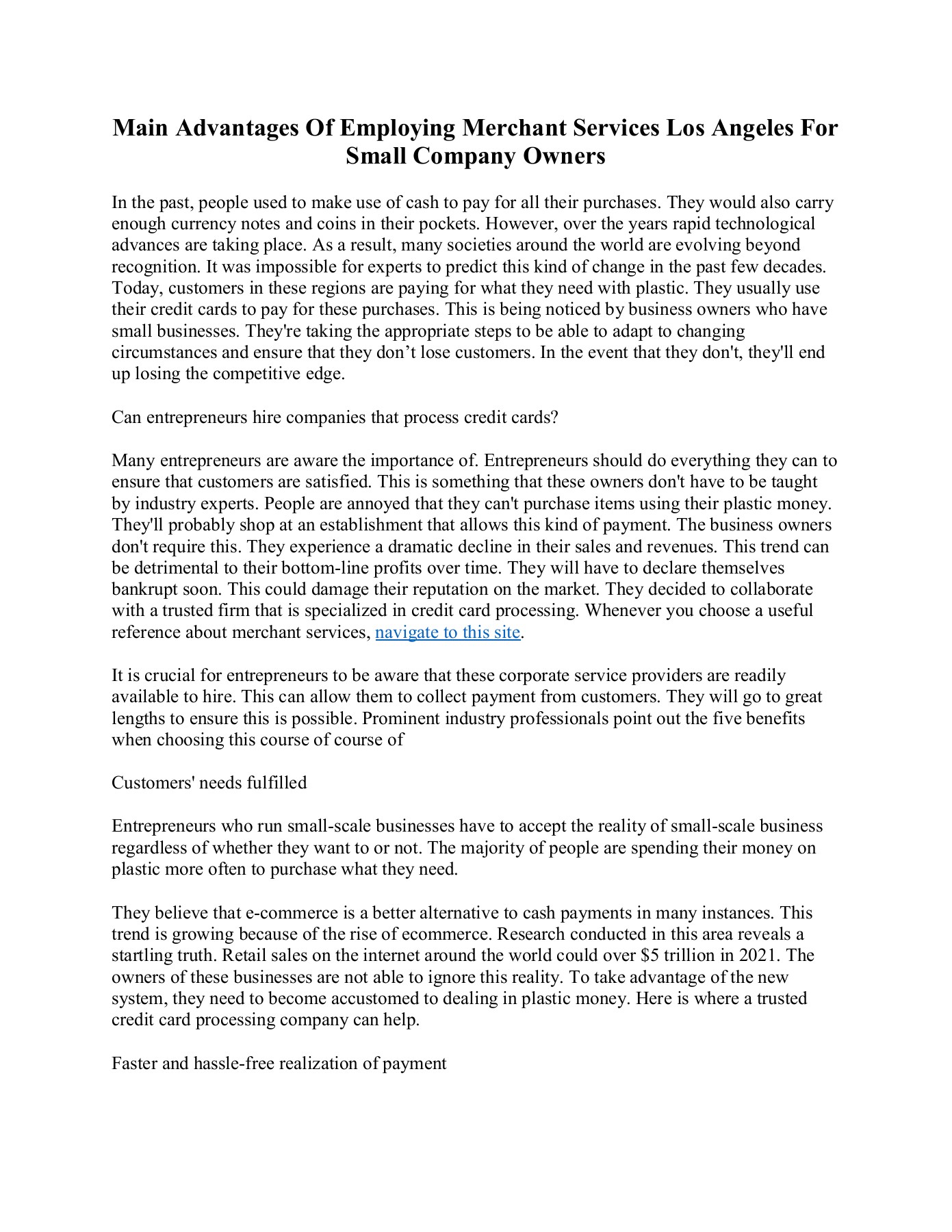 Main Advantages Of Choosing Credit Card Processing Companies In Los Angeles For Local Business