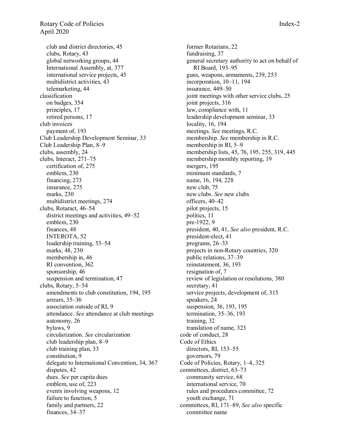Rotary International Code of Policies ReachOut Page 468 Flip PDF