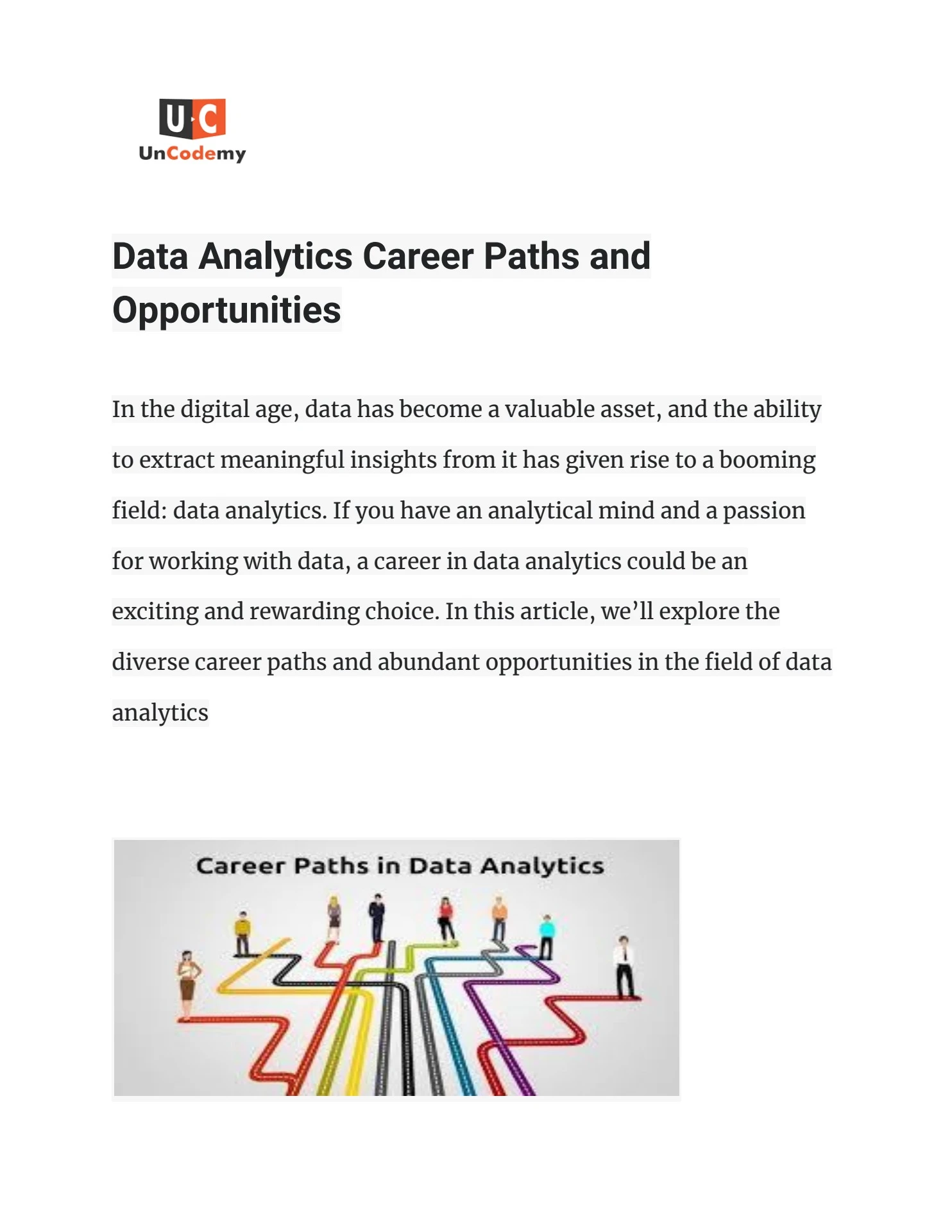Data Analytics Career Paths and Opportunities - Dharam veer - Page 1 ...