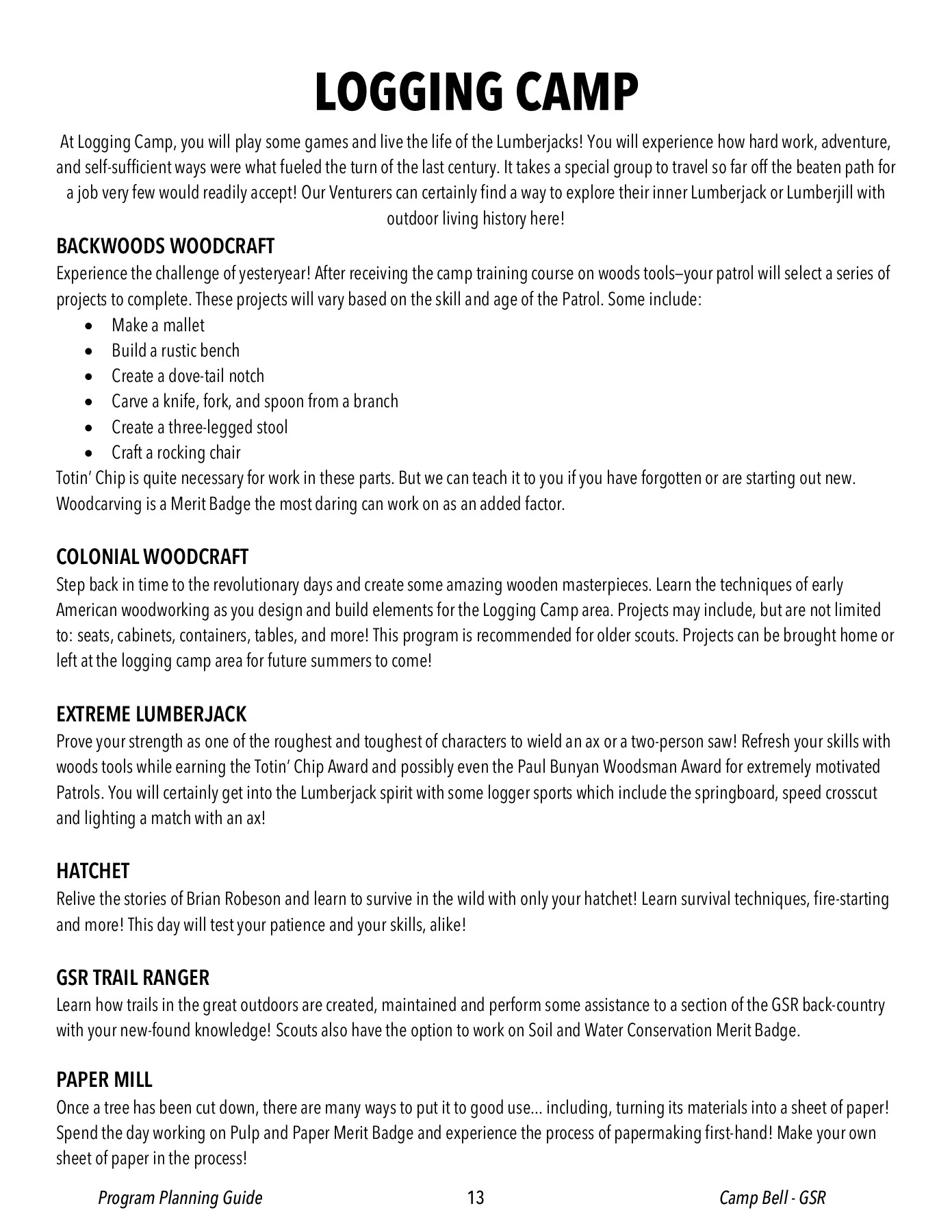Camp Bell Program Guide 2022 Troop 19 Page 13 Flip PDF Online