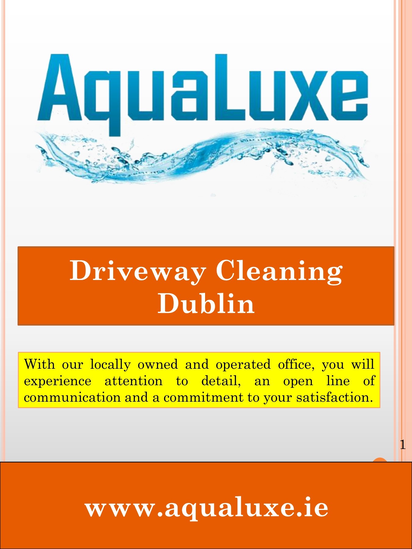 Driveway Cleaning Dublin aqualuxecleaningdublin Page 1 10 Flip
