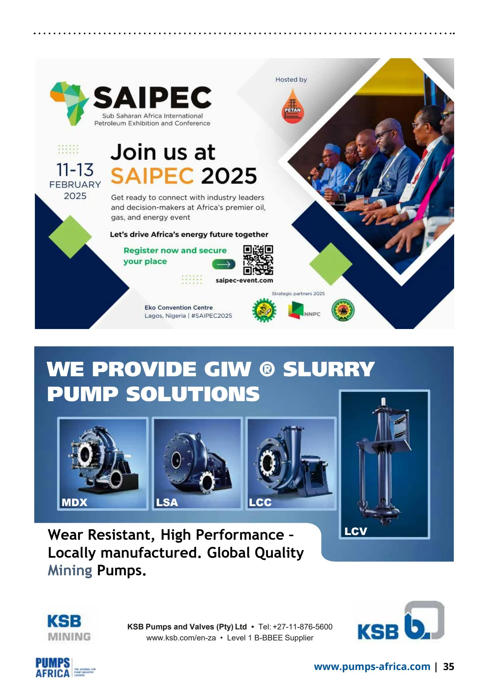 Pumps Africa October - December 2024 Digital Magazine - info - Page 37 ...