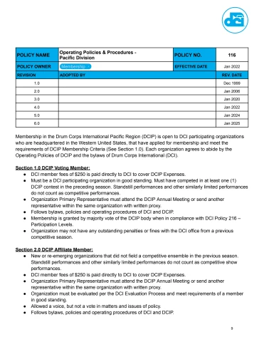 DCI Policy Manual - January 2026