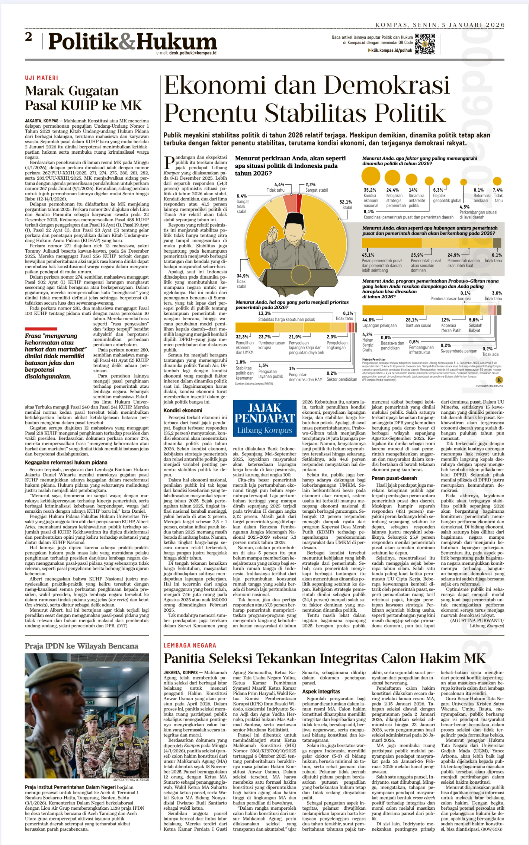 Kompas, 05 Januari 2026