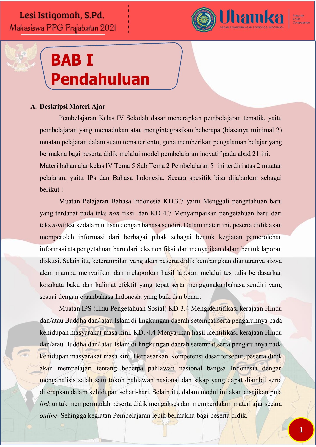 Menggali Semangat Pahlawan dalam Diri: Panduan Lengkap Doc.Soal Tema 5 Kelas 4 "Pahlawanku"