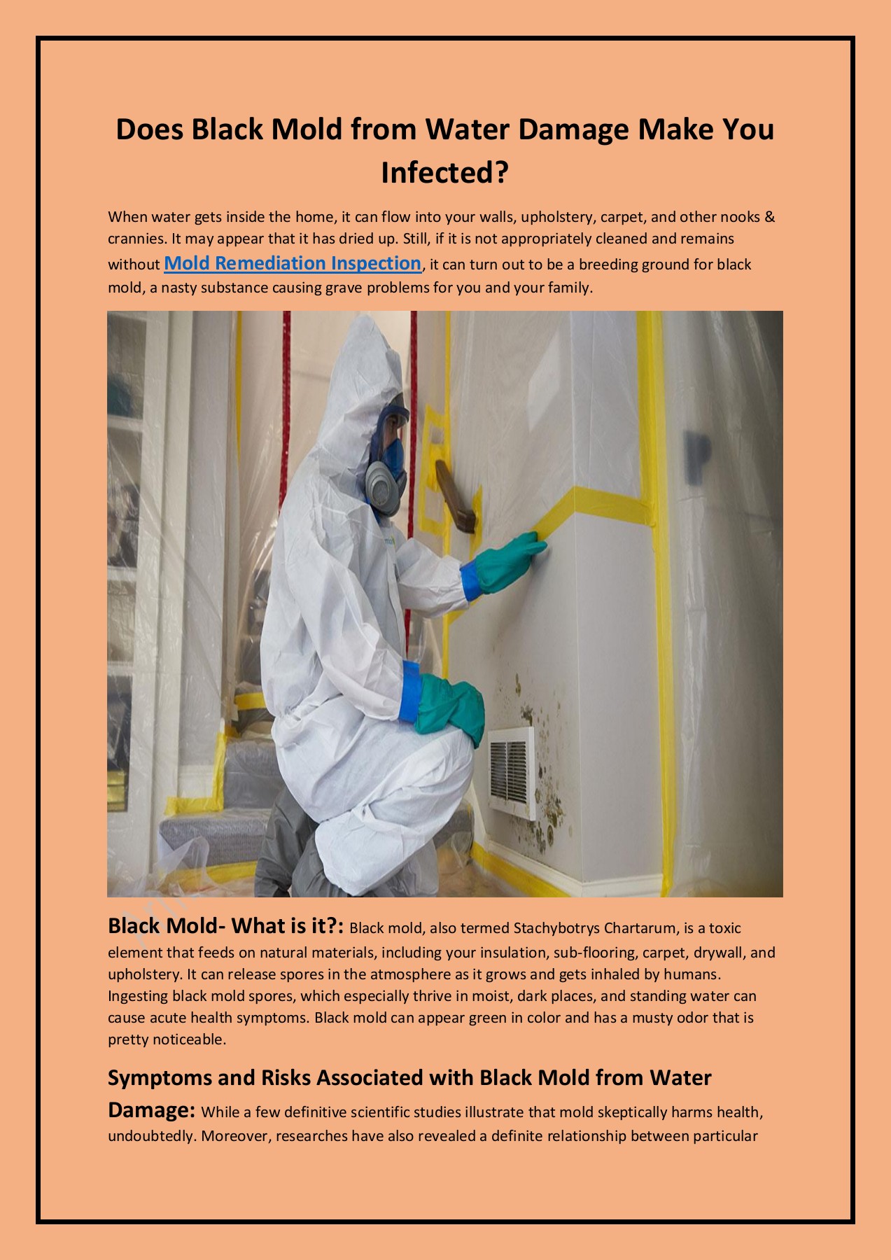 Does Black Mold from Water Damage Make You Infected? Armstrong Water