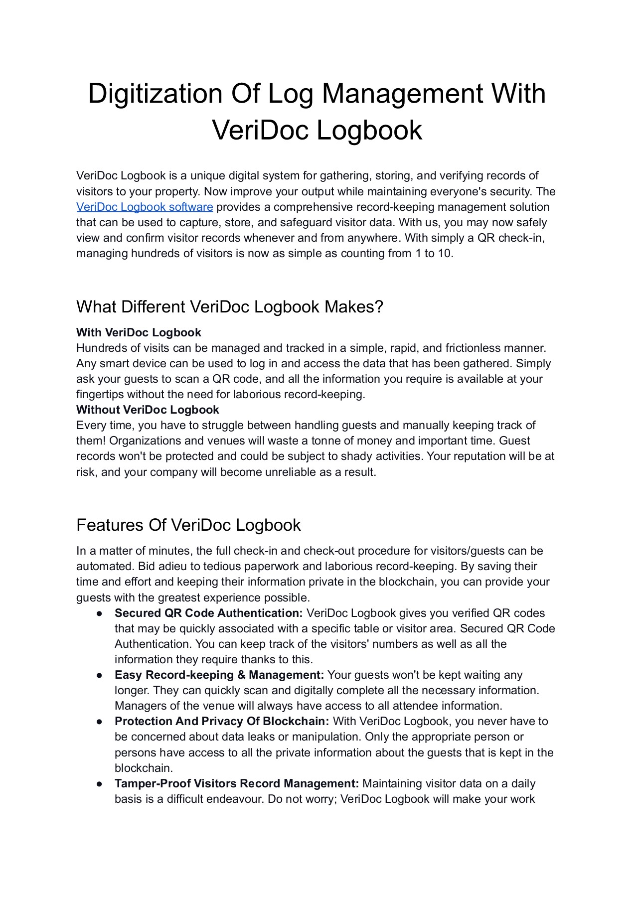Digitization Of Log Management With VeriDoc Logbook VeriDoc Article