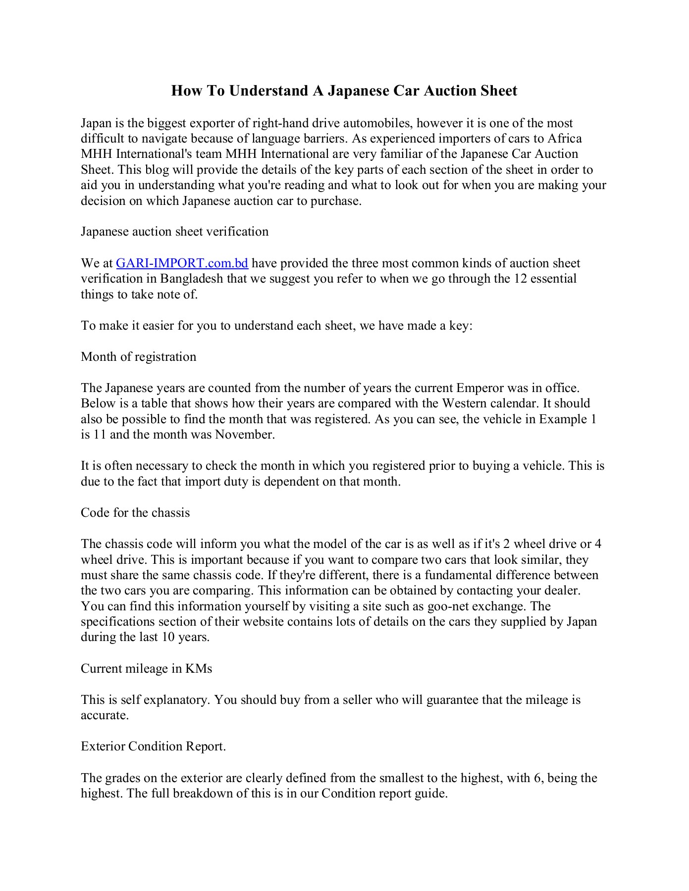 How To Understand A Japanese Car Auction Sheet Kylanders Page 1 3