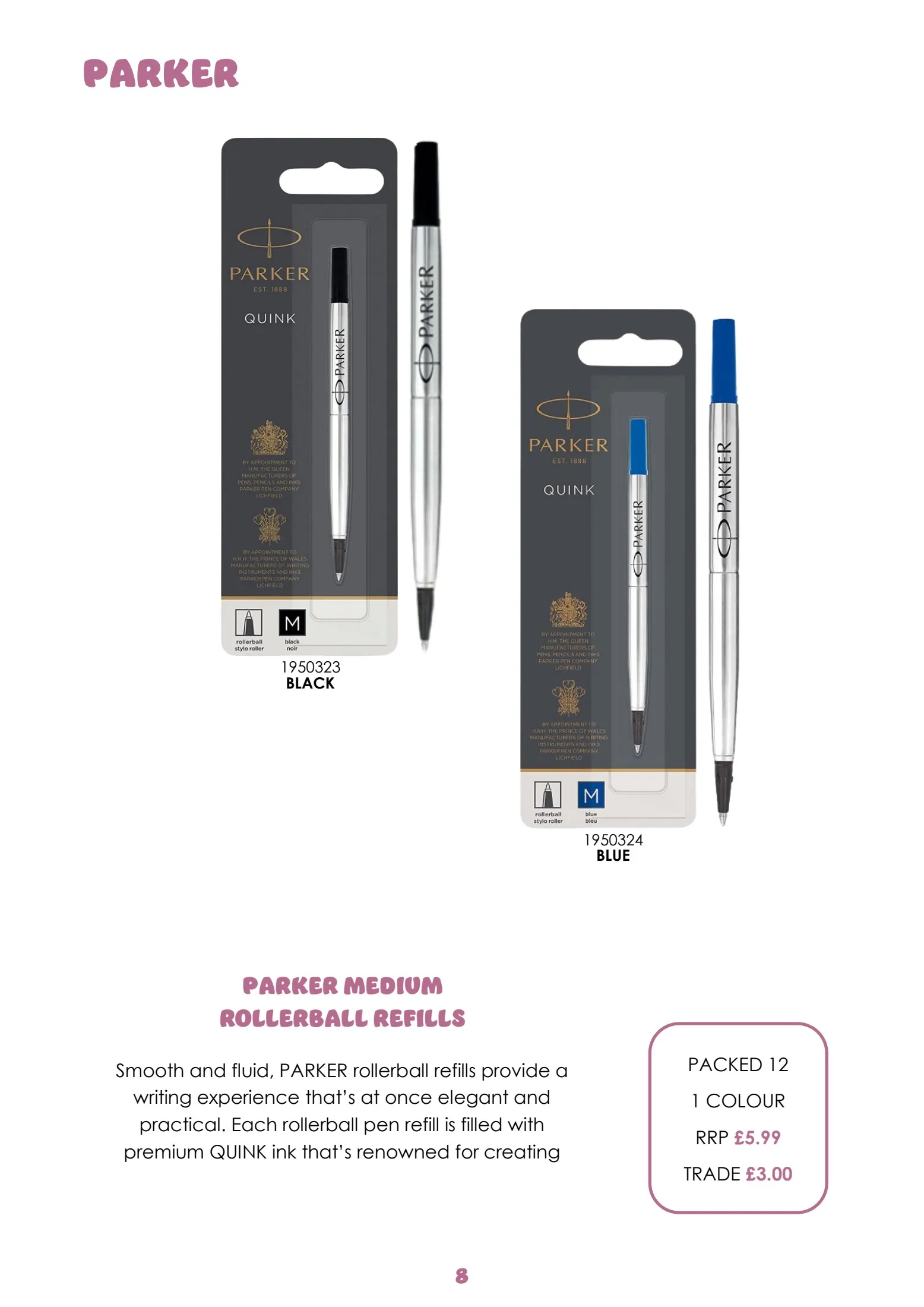Pen Catalogue 2025 Issue 1 The Wholesale Stationery Company Page 8