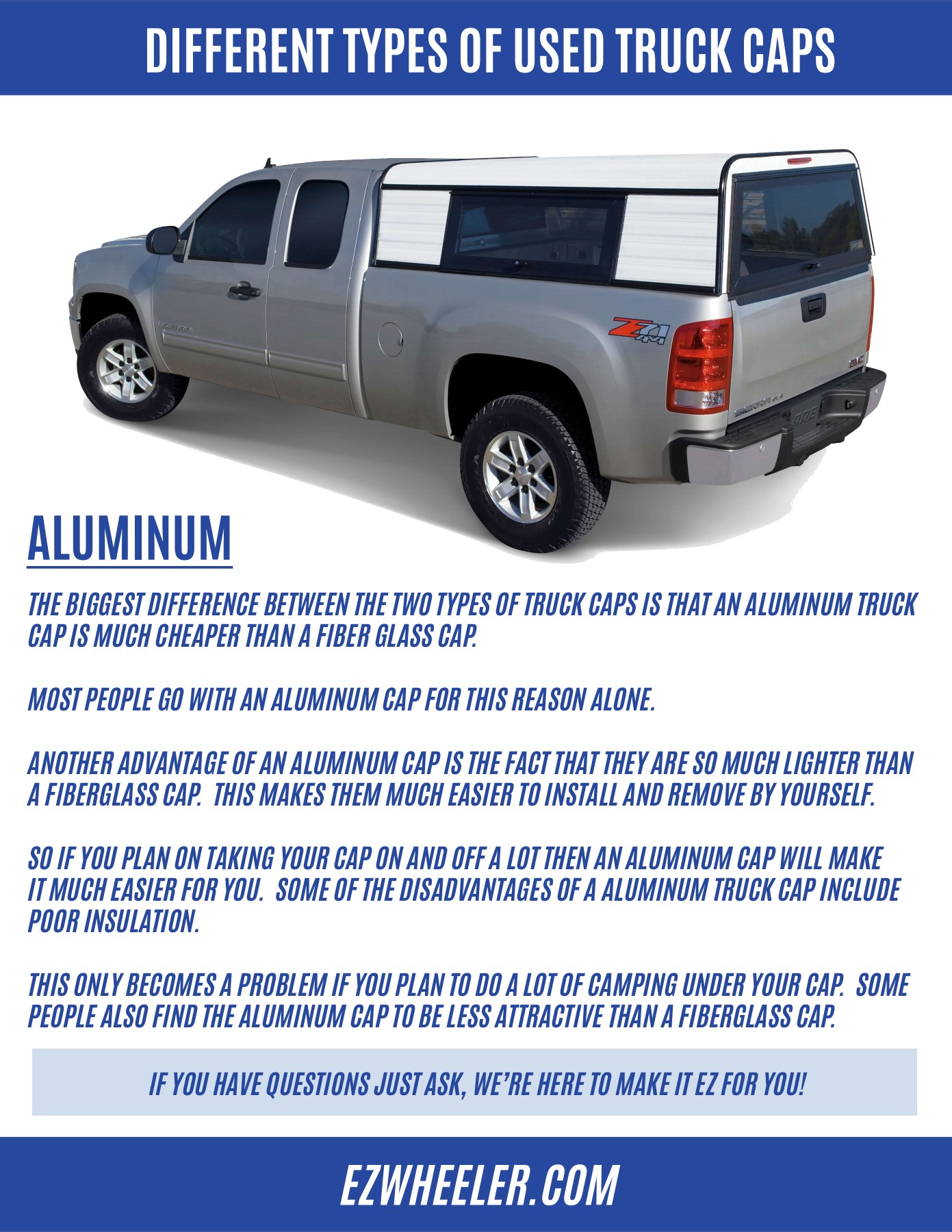 EZ Buying Guide Used Truck Caps EZ Wheeler Custom Truck, Inc