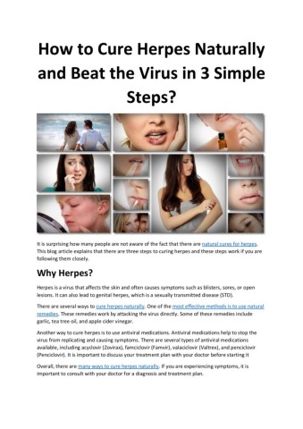 How to Cure Herpes Naturally Forever - Wellcure - Page 1 - 4 | Flip PDF ...