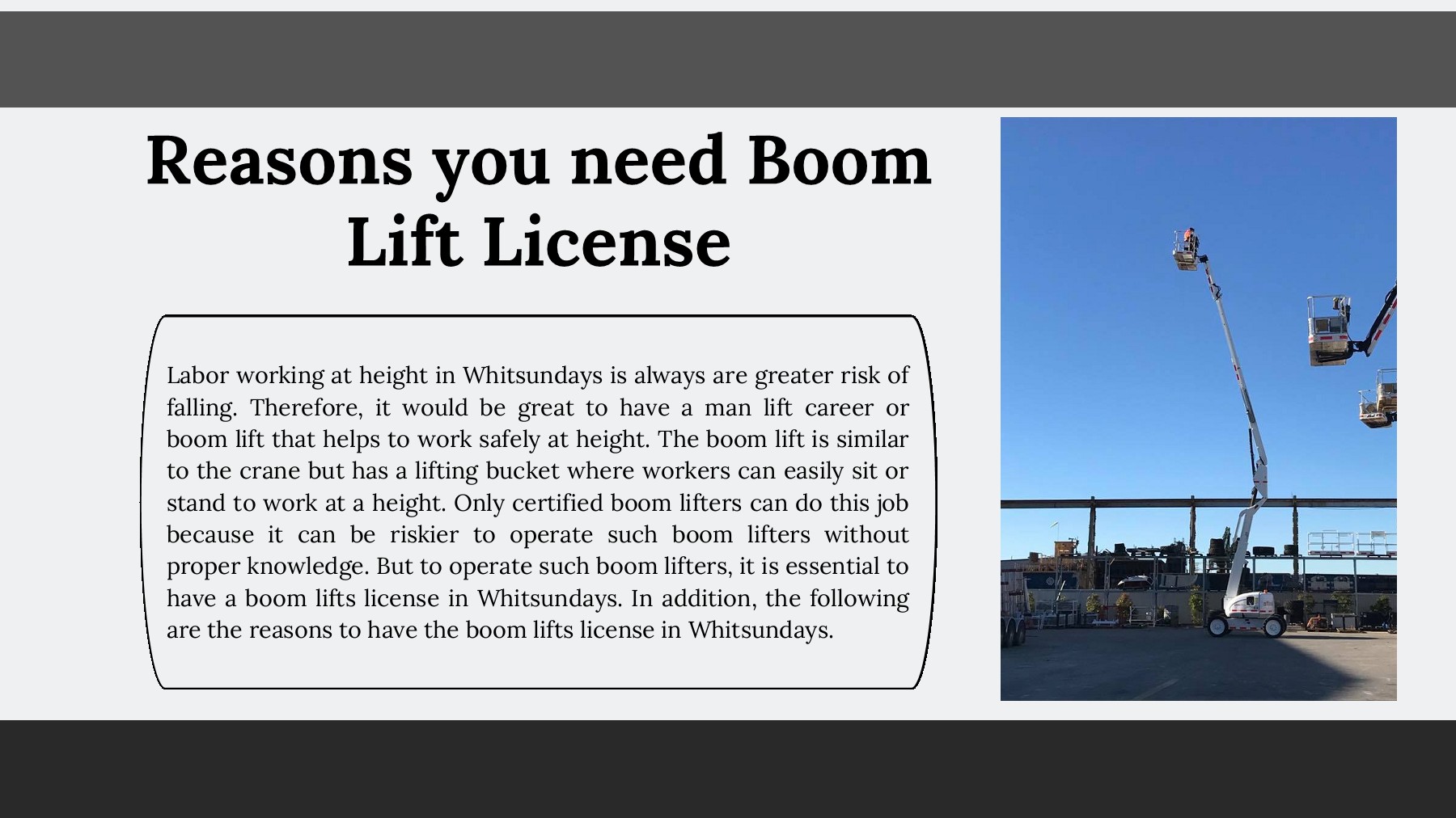 Reasons You Need Boom Lift License seo.sheerworkplacetraining Page