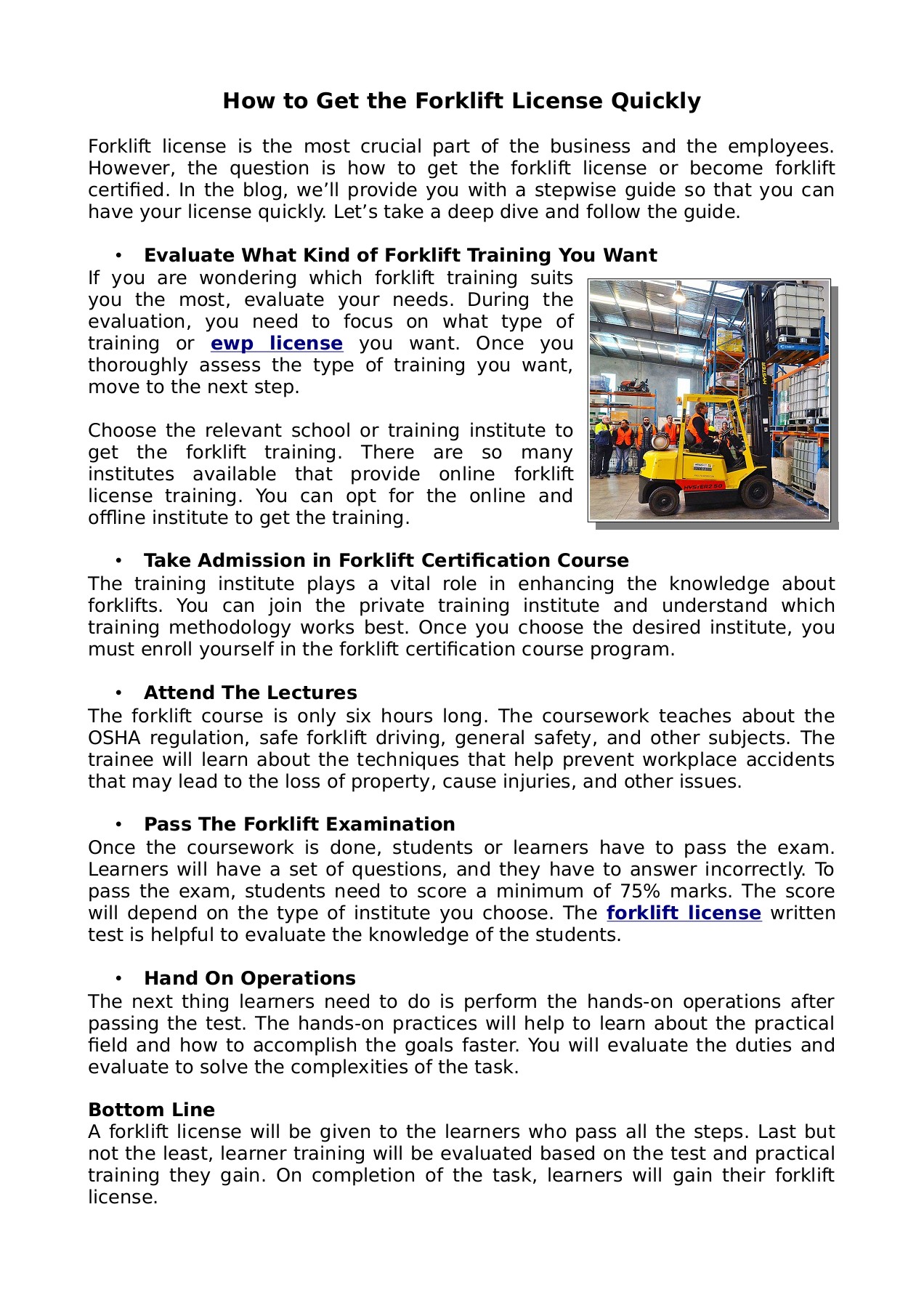 How to Get the Forklift License Quickly seo.sheerworkplacetraining