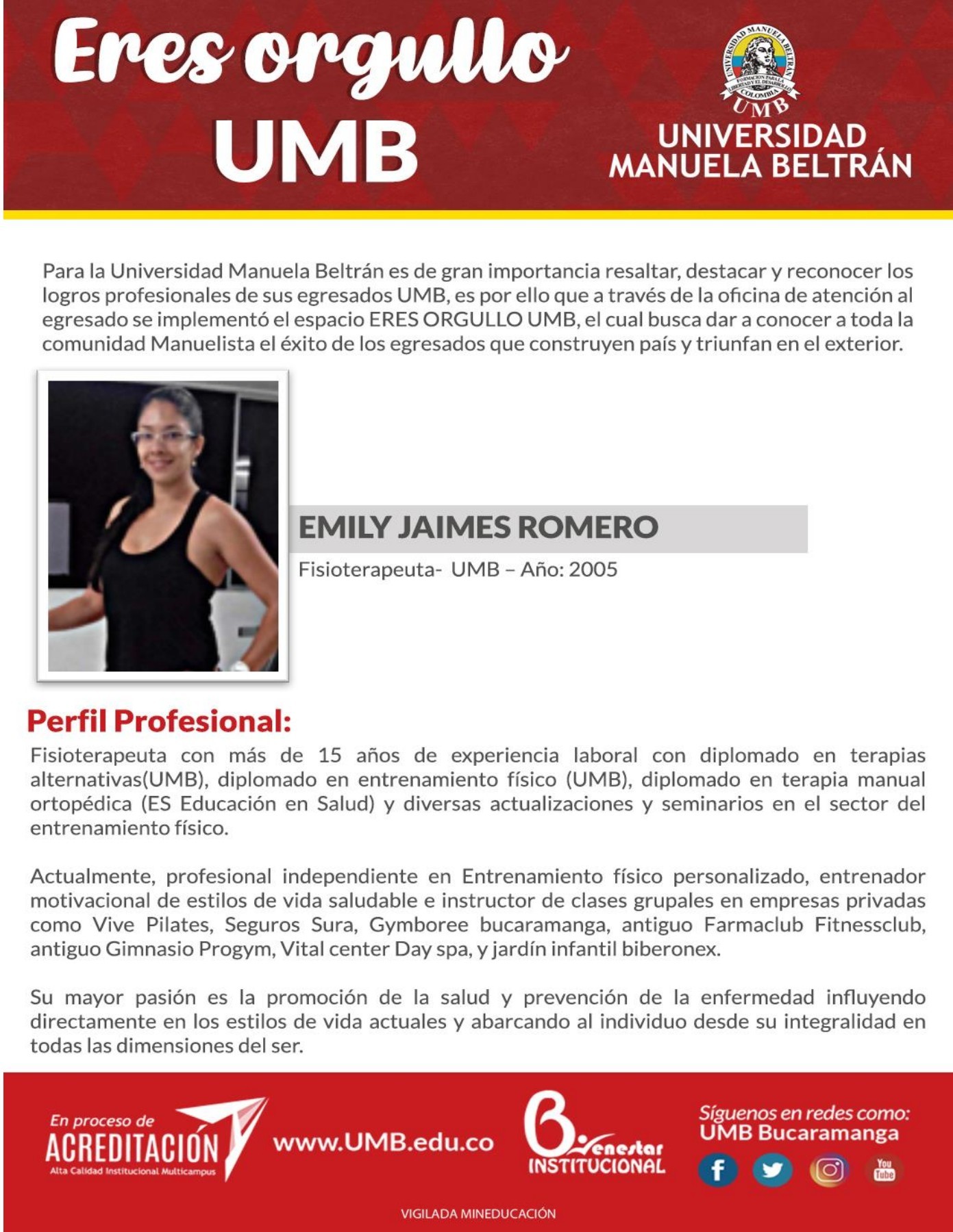 Egresados Destacados Fisioterapia - Páginas de Flipbook 1-4 | PubHTML5, image size:1391x1800