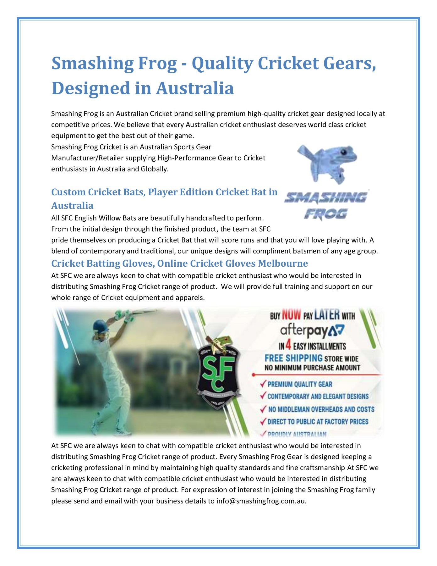 Custom Cricket Bats in Australia smashingfrog3702 Page 1 2 Flip