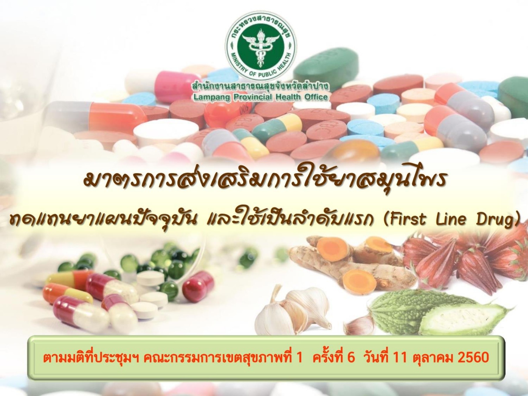 มาตรการส่งเสริมการใช้ยาสมุนไพรทดแทนFirstLineDr EBook Buffet