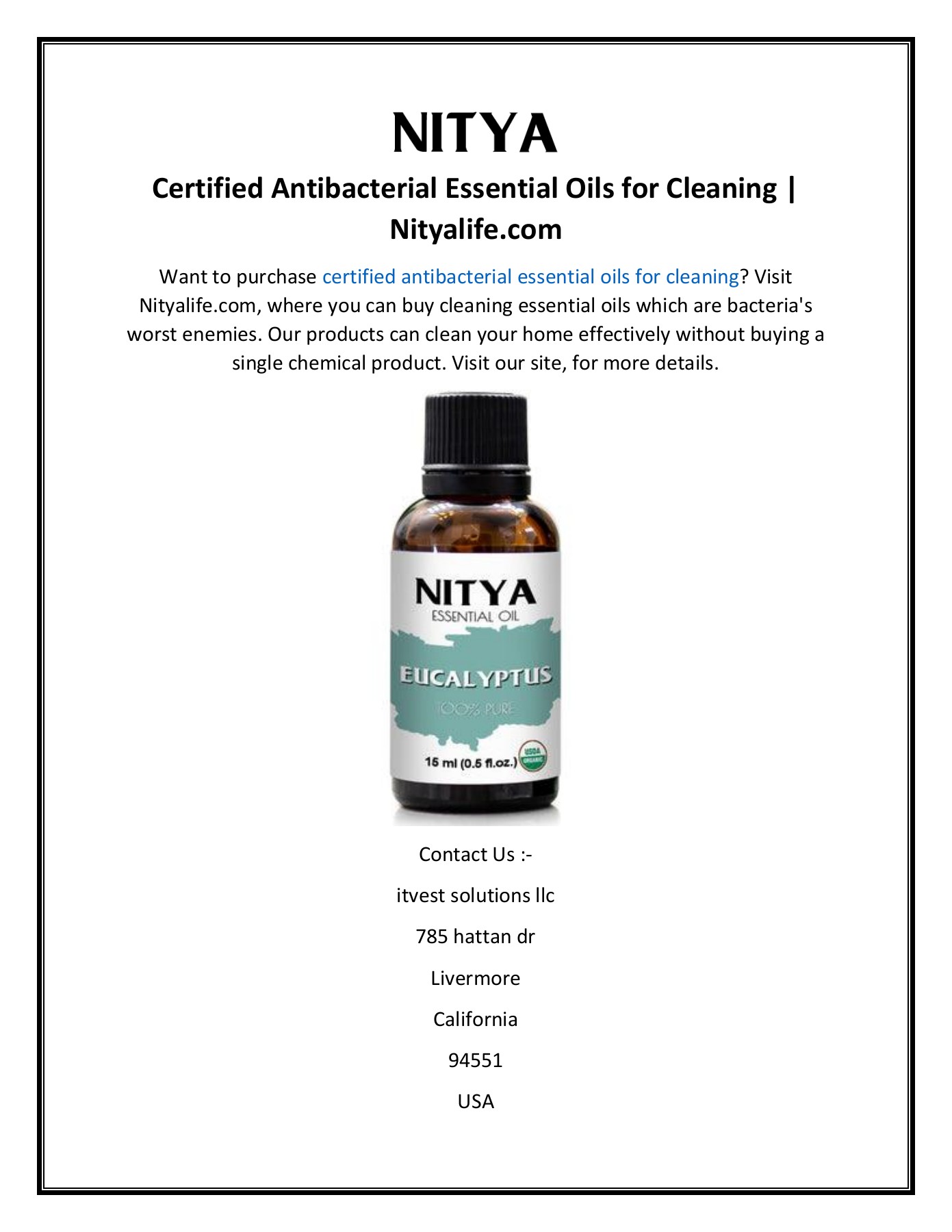 Certified Antibacterial Essential Oils for Cleaning