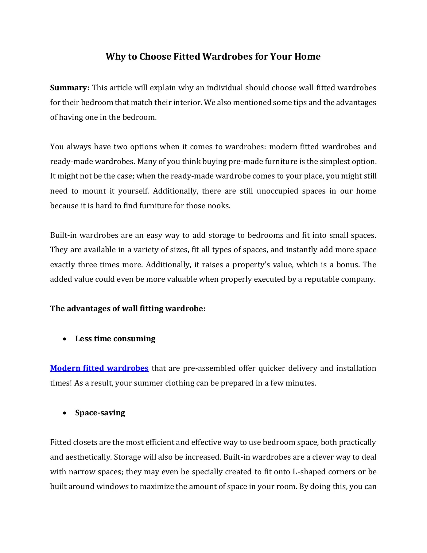 Why to Choose Fitted Wardrobes for Your Home Raju Kumar Page 1 3 Flip PDF Online PubHTML5