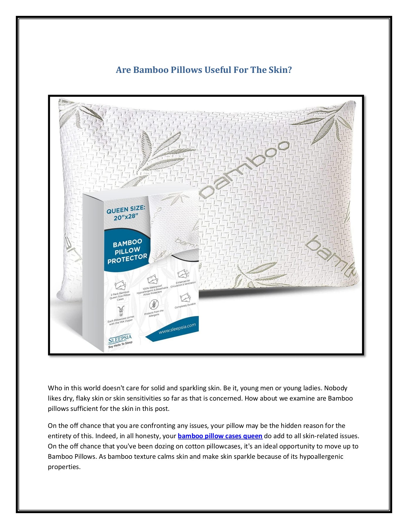 Are Bamboo Pillows Useful For The Skin Lori Sims Page 1 2 Flip PDF Online PubHTML5