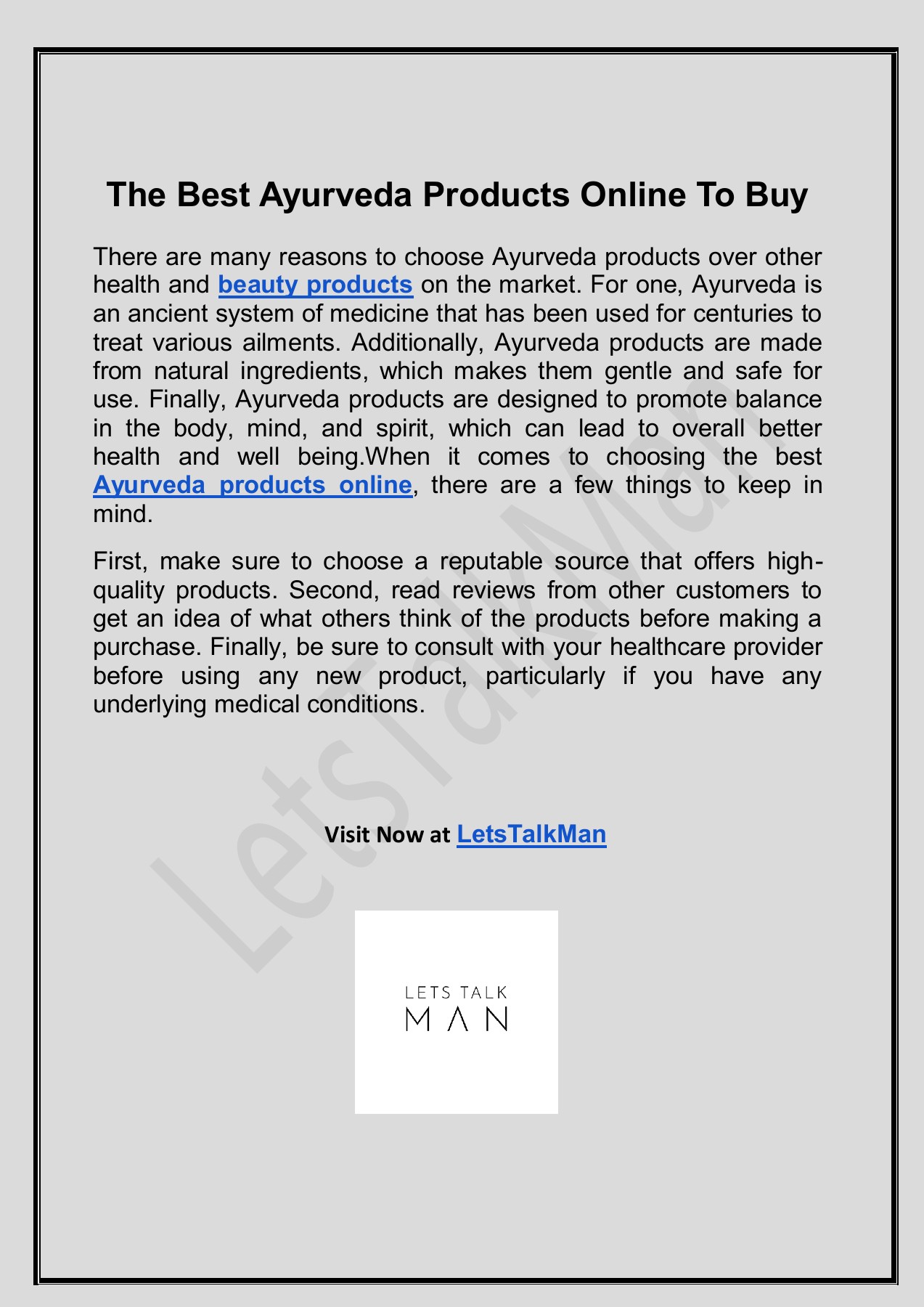 The Best Ayurveda Products Online To Buy Lets Talk Man Page 1 1