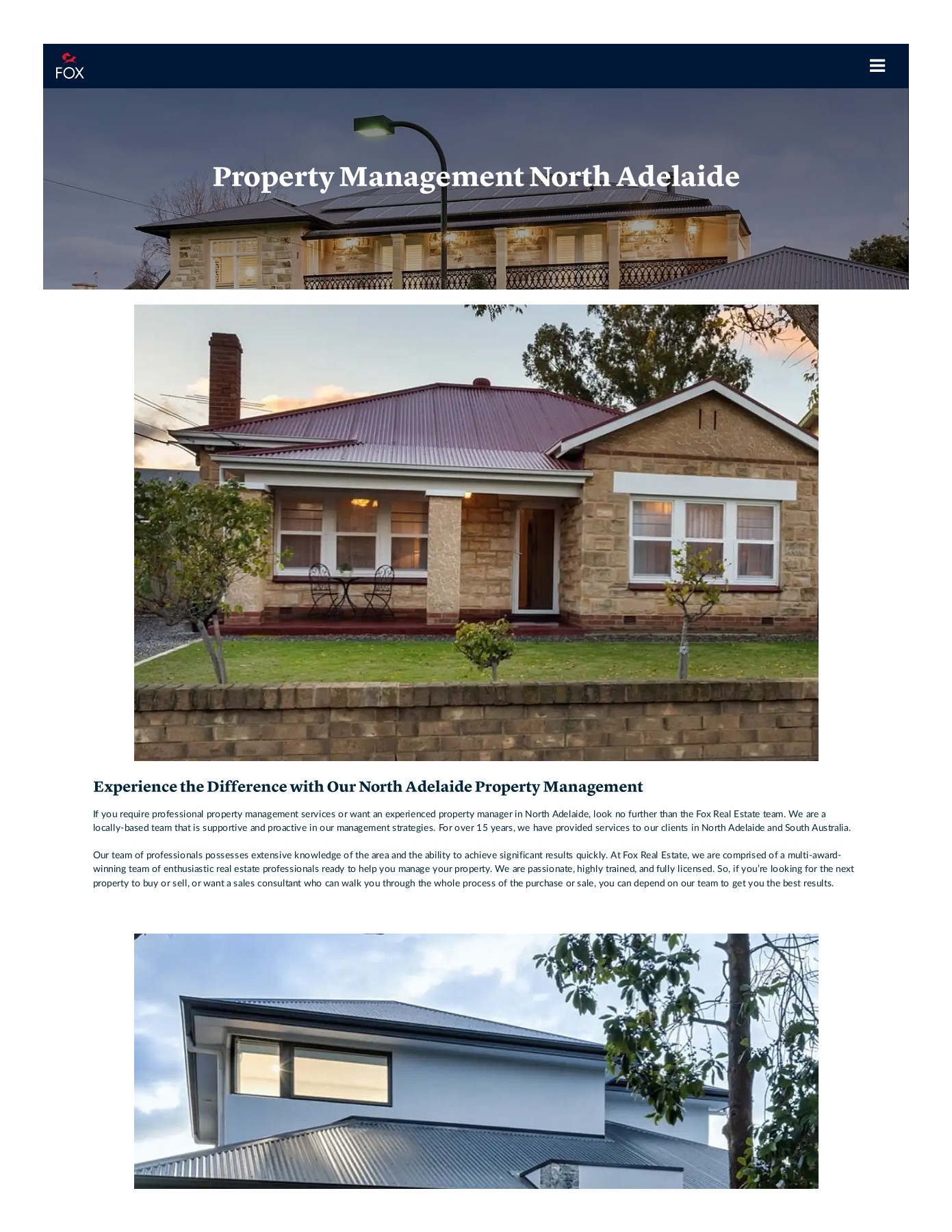 property management north adelaide Fox Real Estate Page 1 3