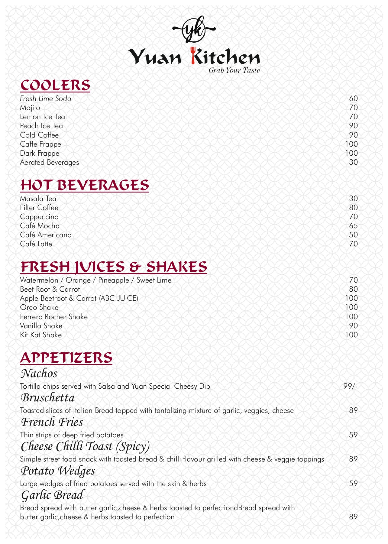 Yuan Kitchen Yuan Cafe Page 1 4 Flip PDF Online PubHTML5