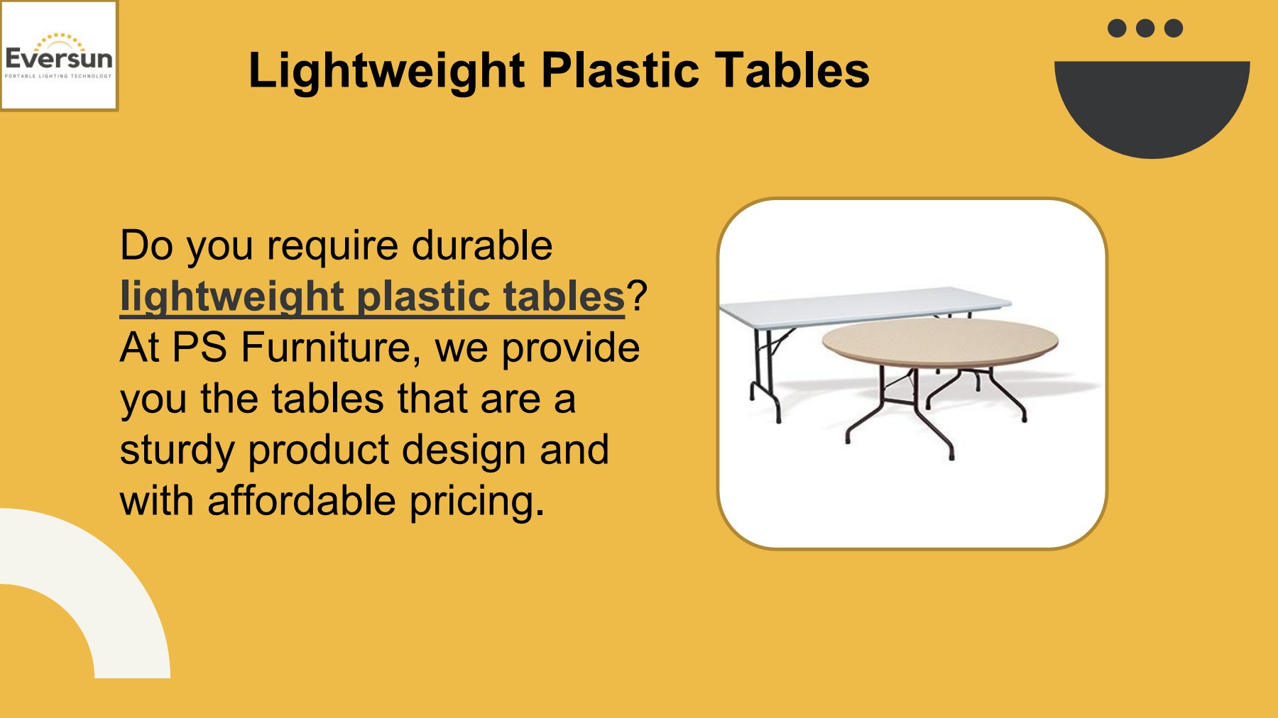 Lightweight Plastic Tables PS Furniture Page 1 5 Flip PDF